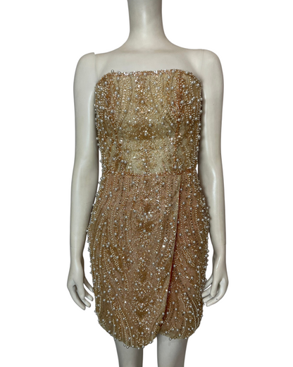 Vestido mini fiesta perlas