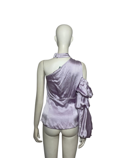 Blusa en seda lila