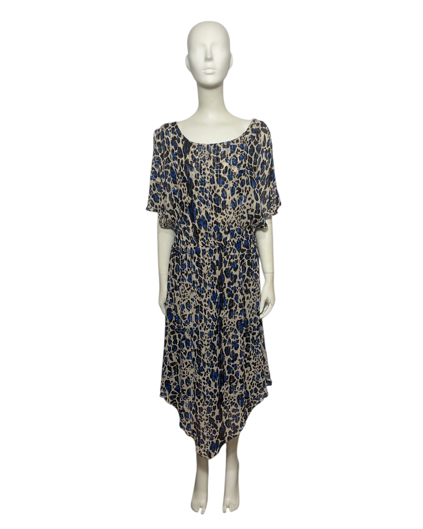 Vestido animal print azul