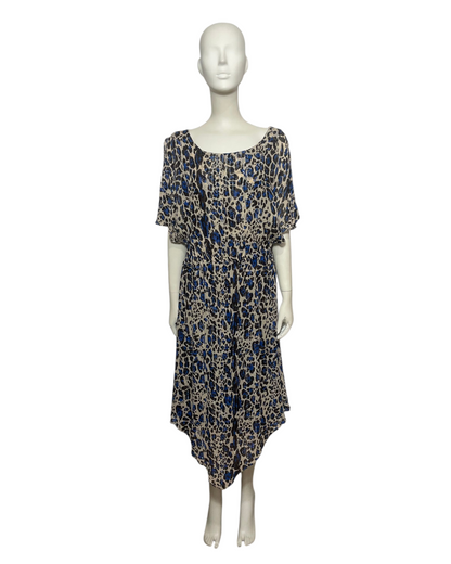 Vestido animal print azul