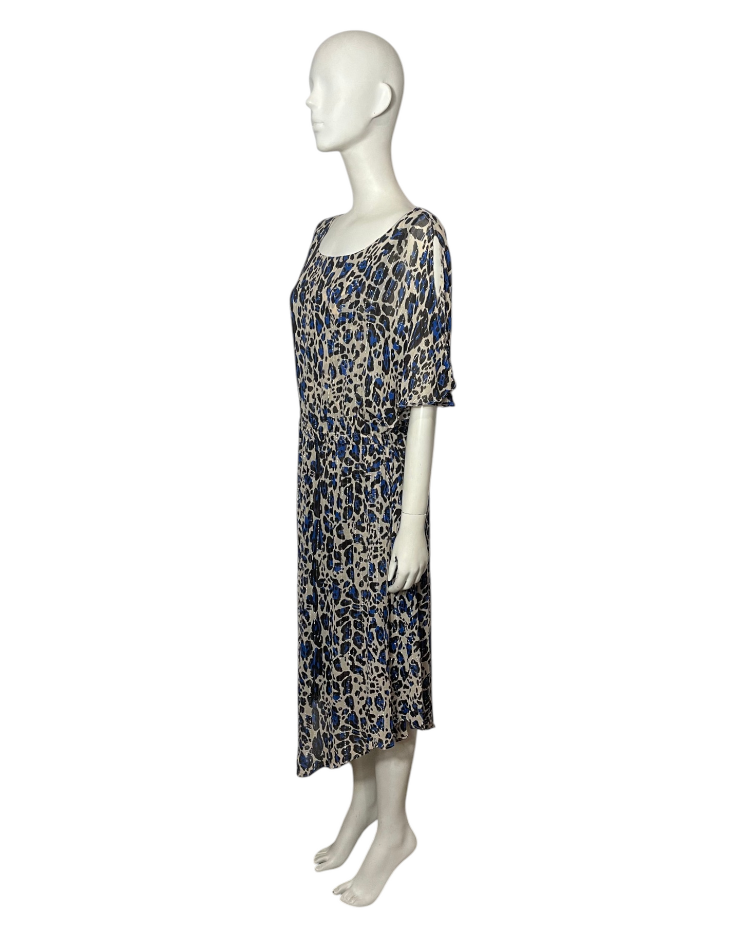 Vestido animal print azul