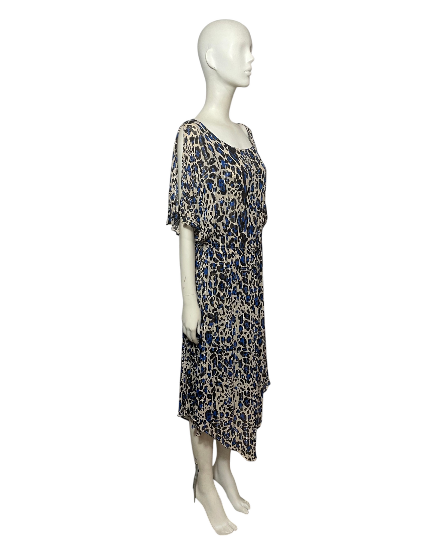 Vestido animal print azul
