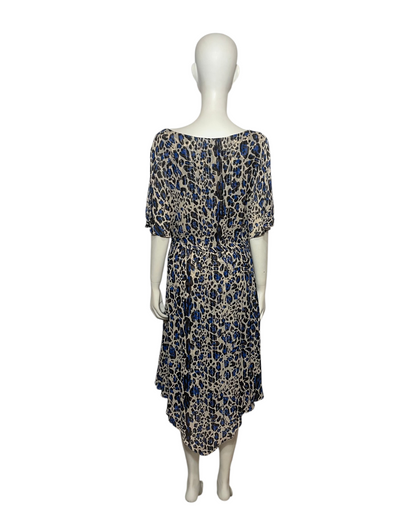 Vestido animal print azul