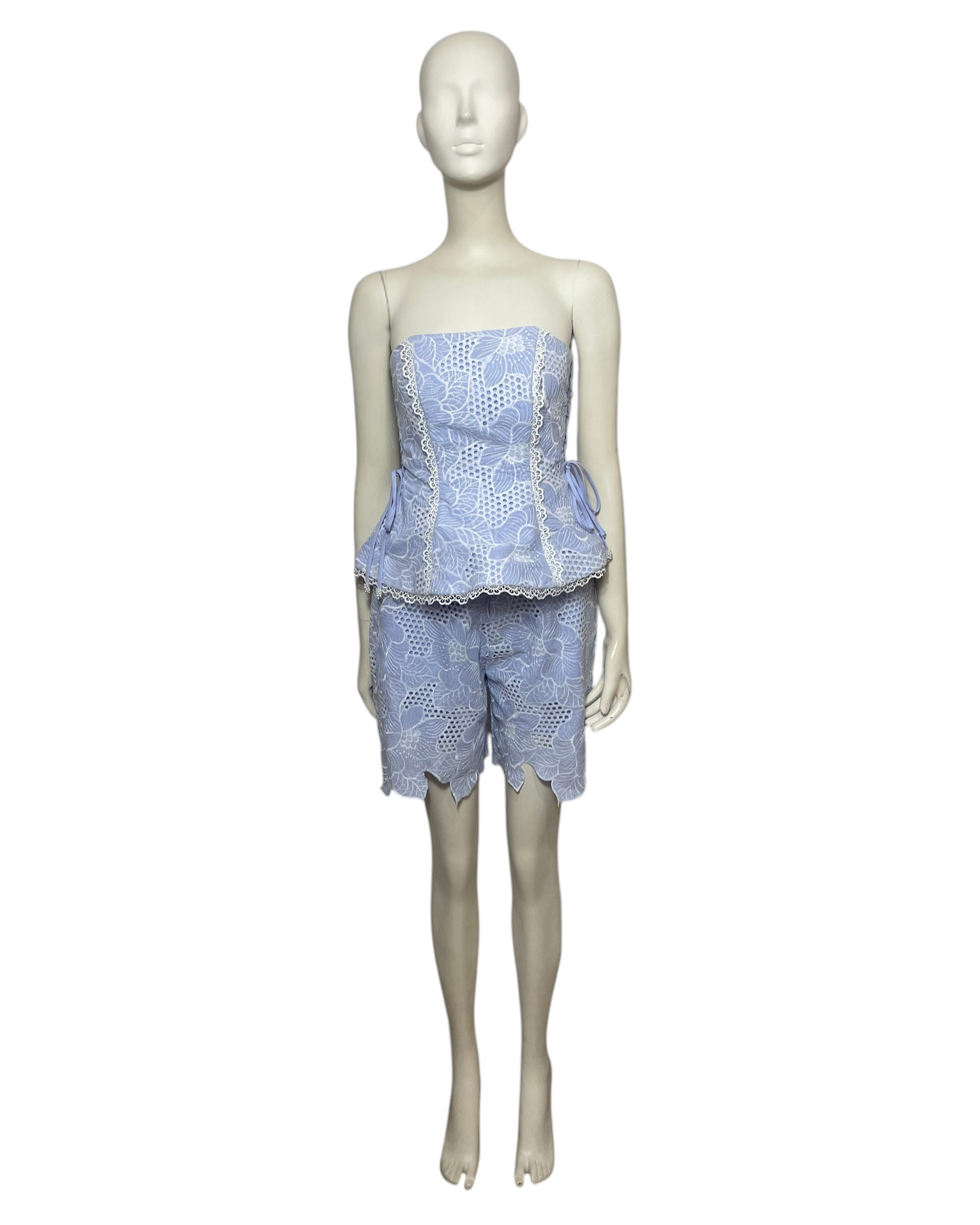Set bordado baby blue