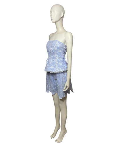 Set bordado baby blue