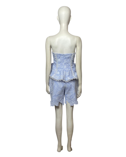 Set bordado baby blue