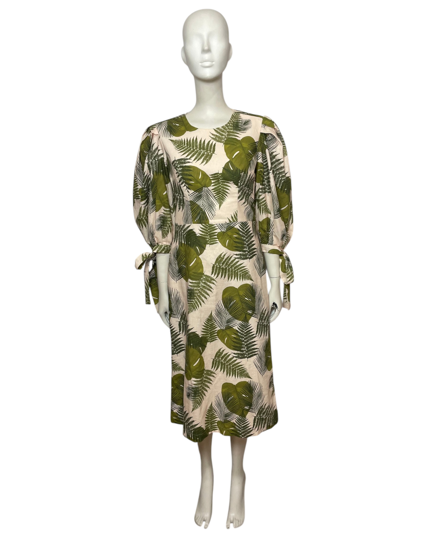 Midi dress hojas