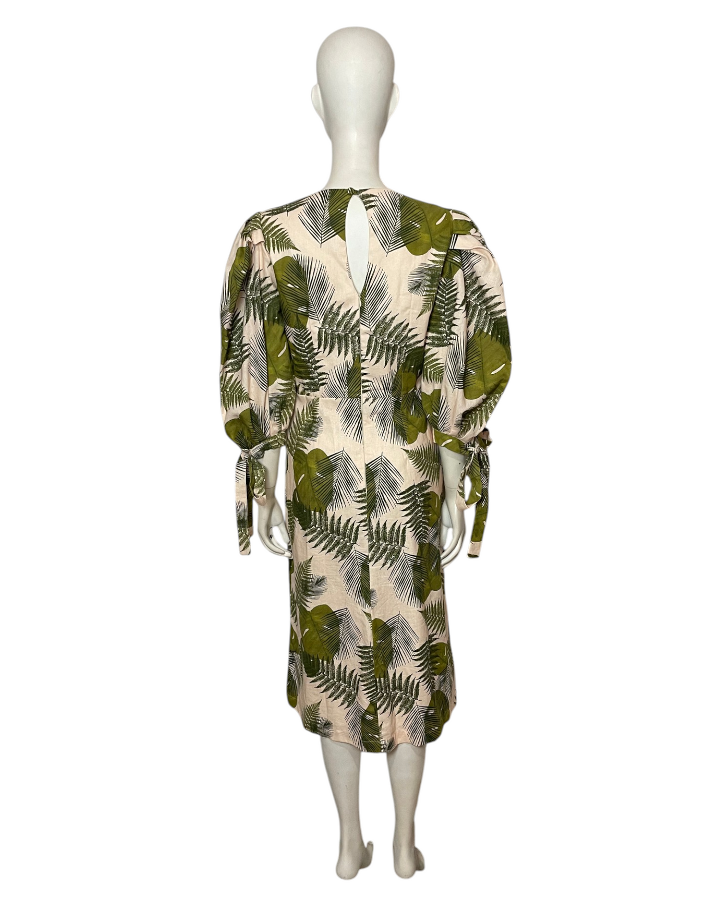 Midi dress hojas