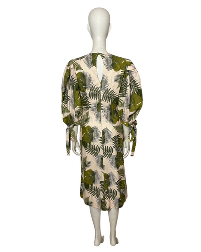 Midi dress hojas