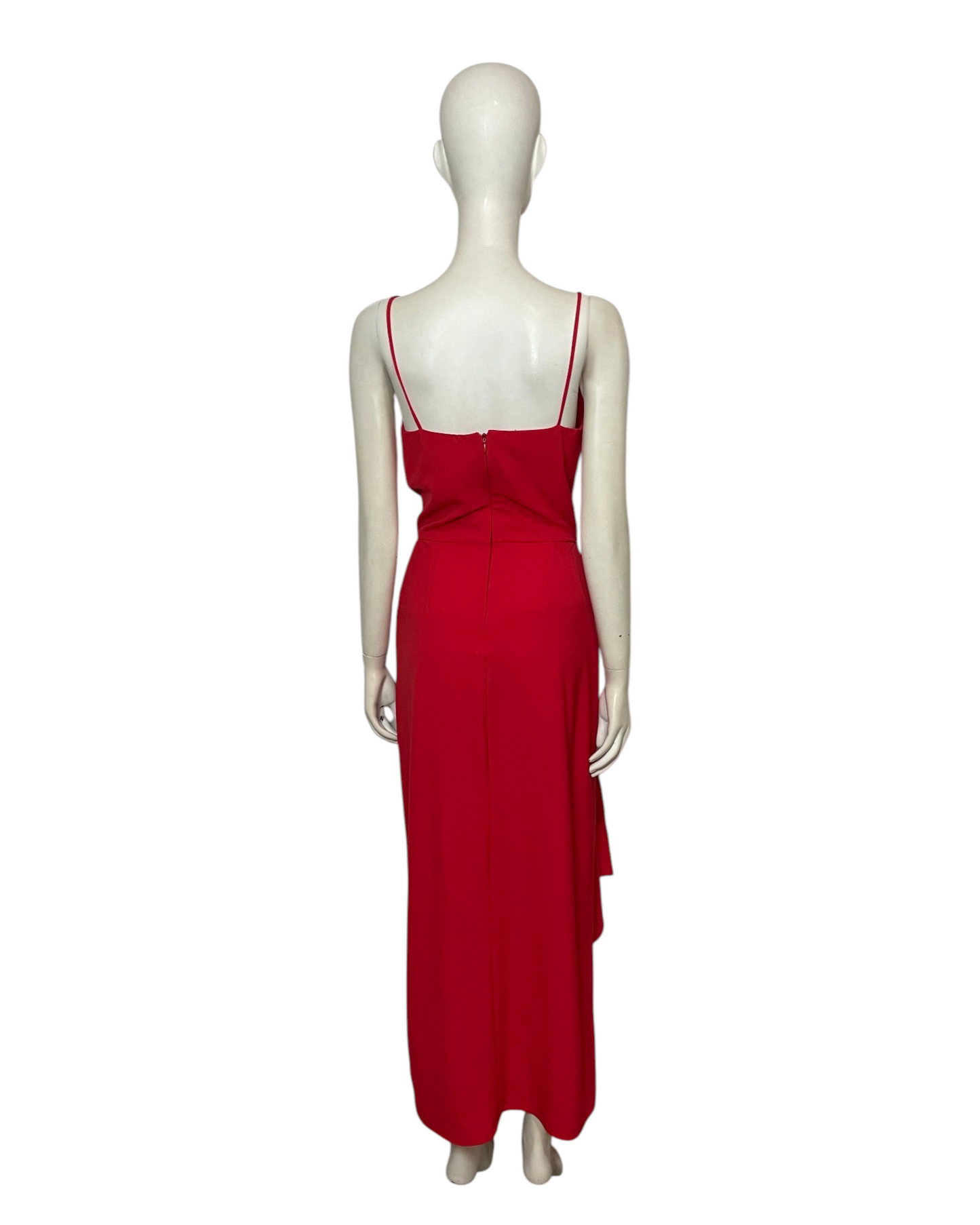 Maxi dress rojo asimetric