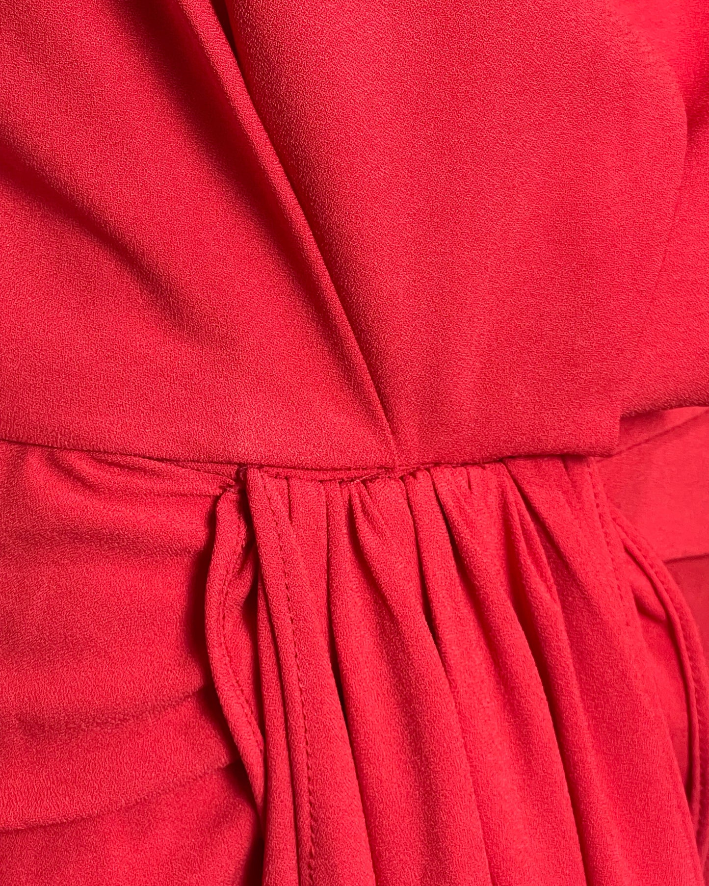 Maxi dress rojo asimetric