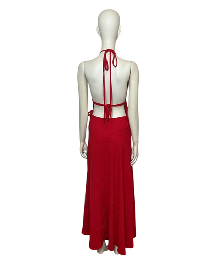 Red maxi dress