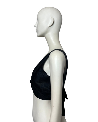 Abril top black