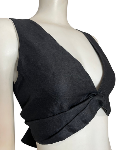 Abril top black