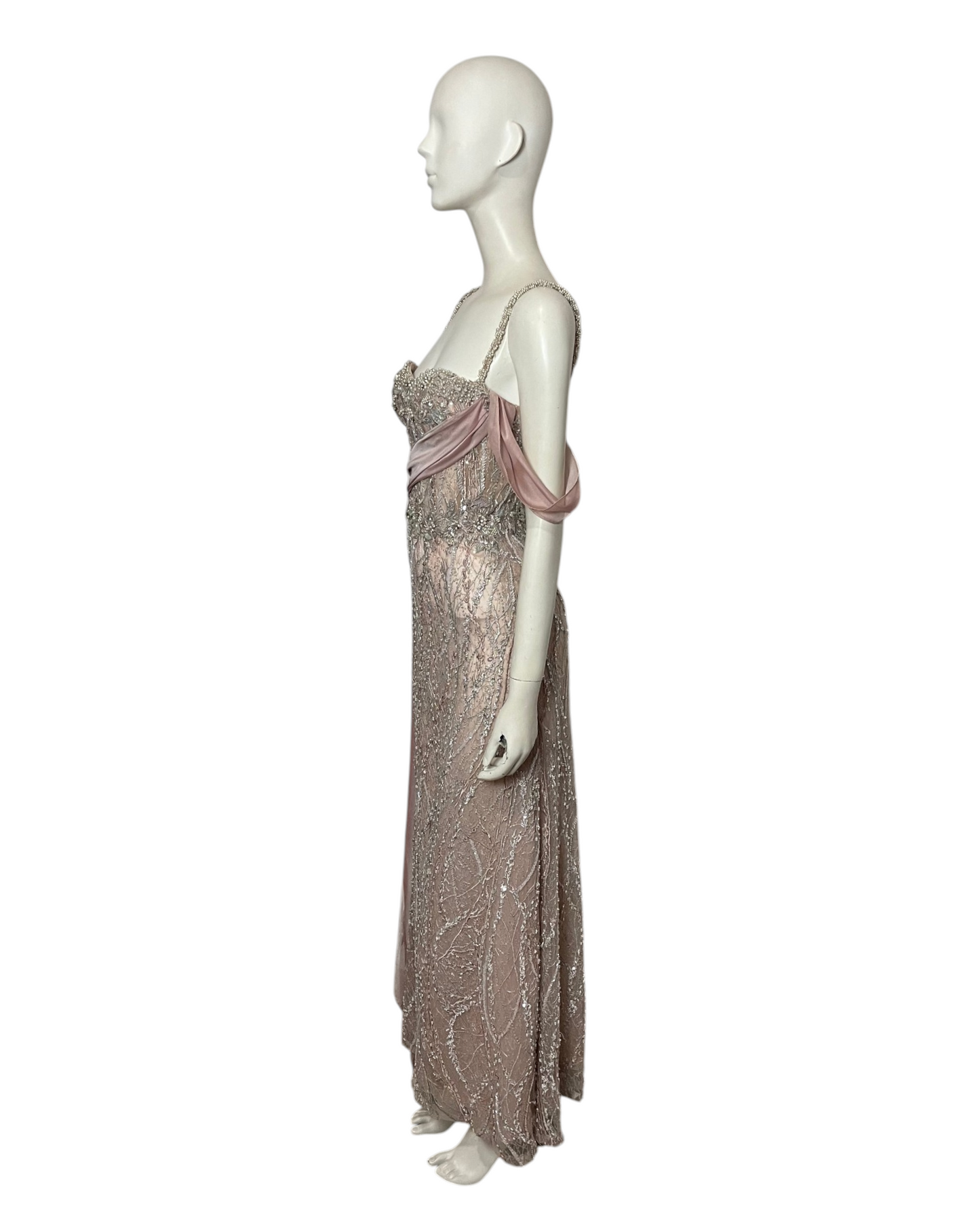 Vestido de fiesta palo de rosa