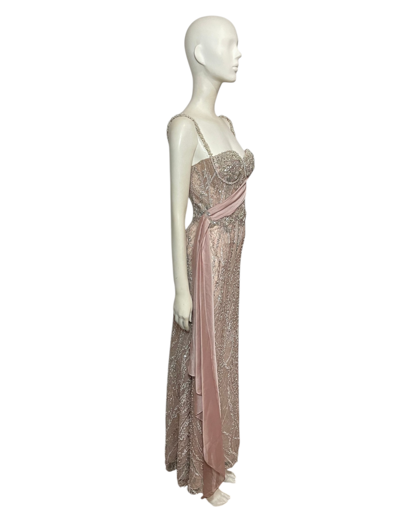 Vestido de fiesta palo de rosa