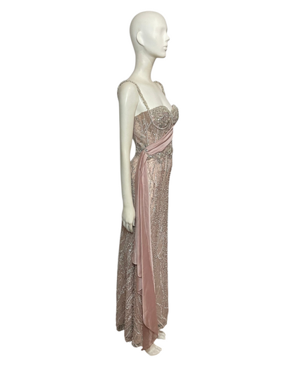 Vestido de fiesta palo de rosa