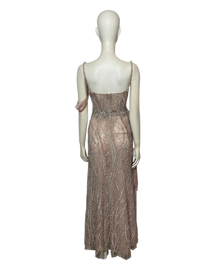 Vestido de fiesta palo de rosa