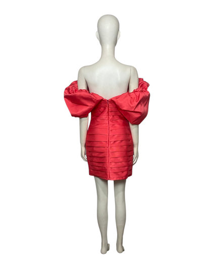Vestido mini de fiesta coral