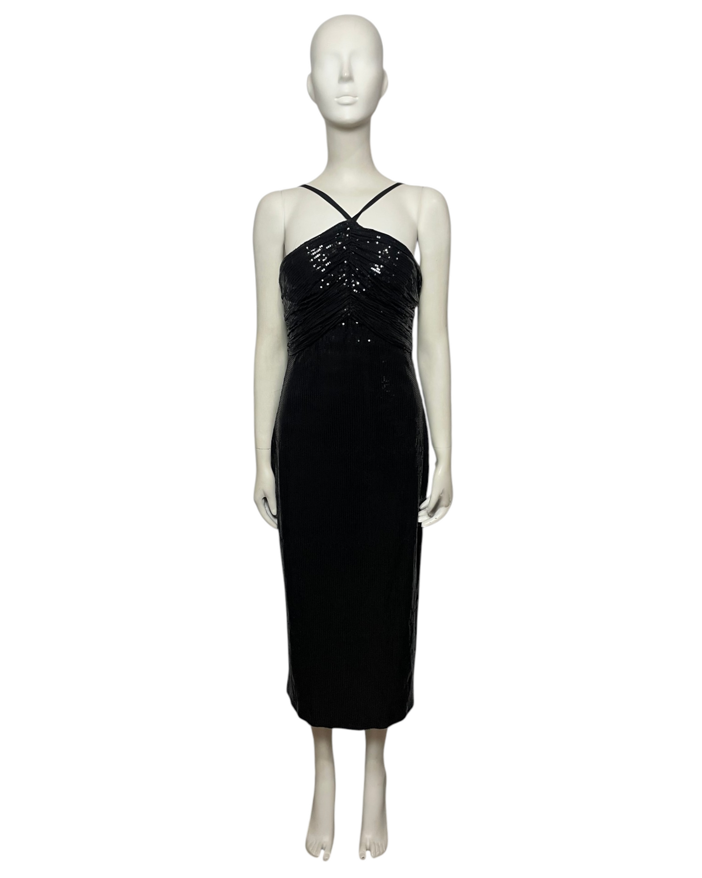Black party midi dress
