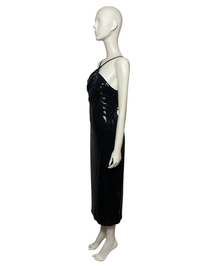 Black party midi dress