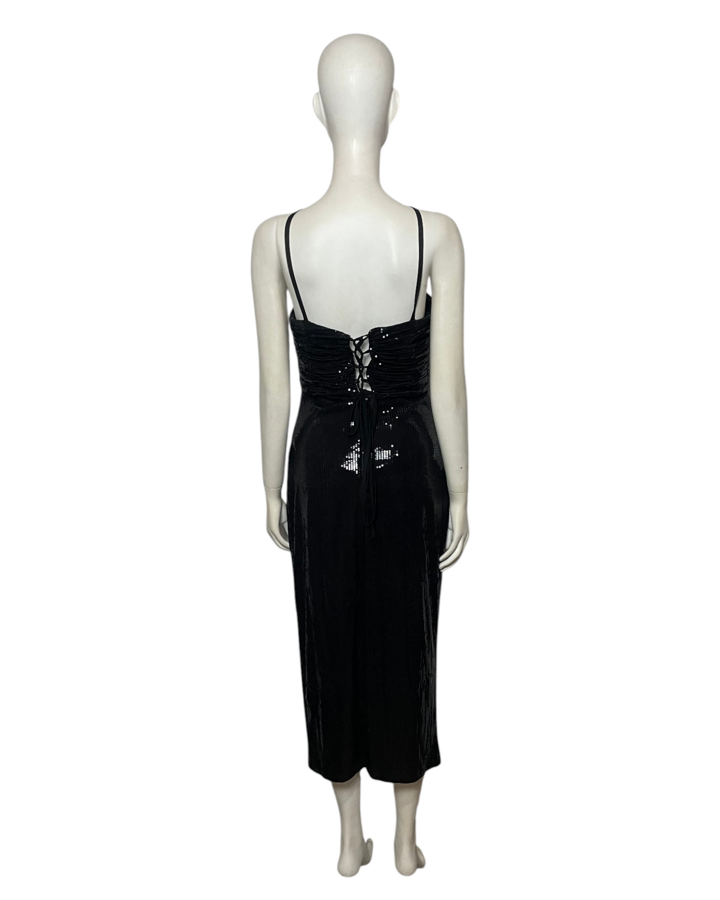 Black party midi dress