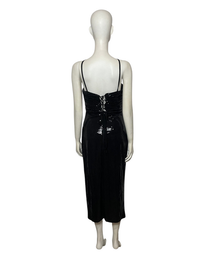 Black party midi dress