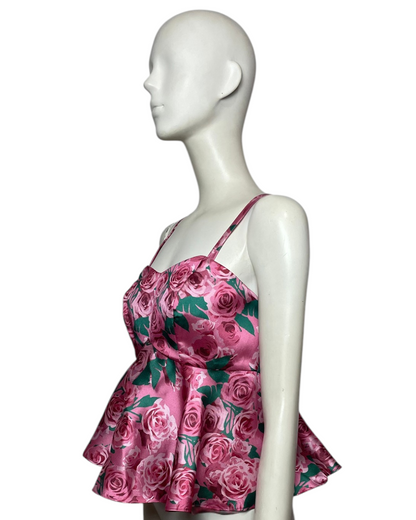 Blusa print rosas