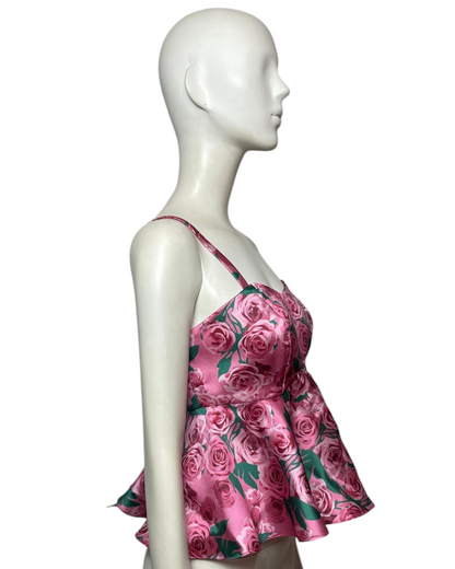 Blusa print rosas