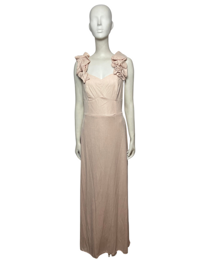 Vestido maxi de fiesta palo rosa