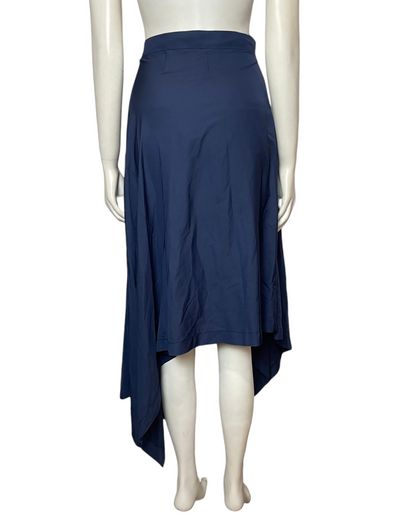 Falda hans azul oscuro midi