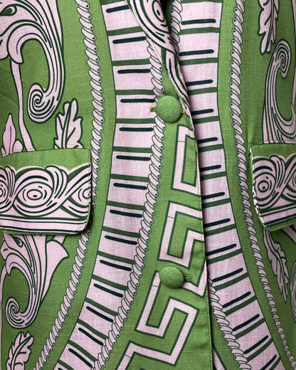 Set vietri verde rosa