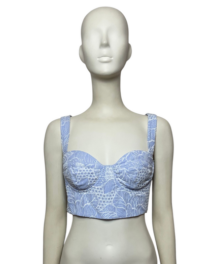 Top azul cielo ojalillo