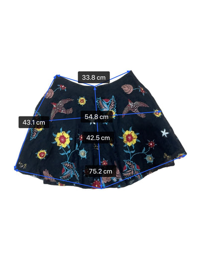 Falda mini encaje y apliques