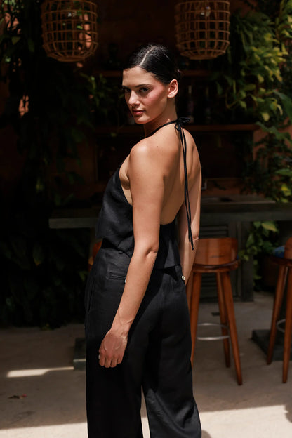 Set pants y vest negro