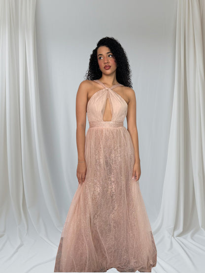 Vestido palo rosa princesa
