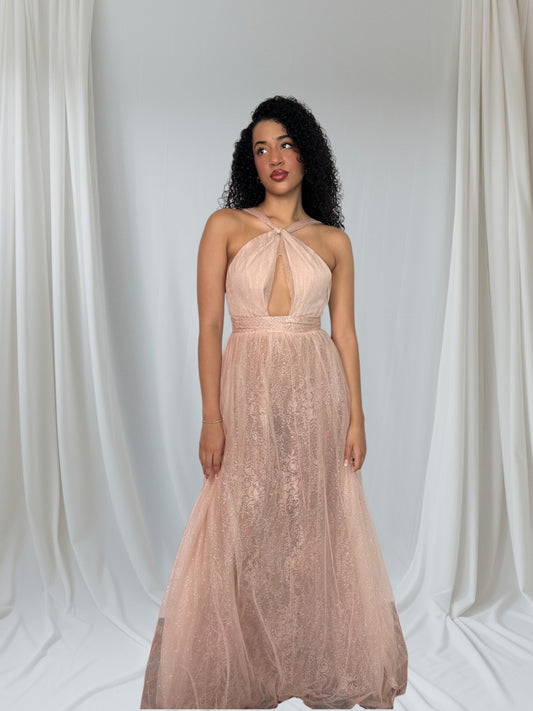 Vestido palo rosa princesa