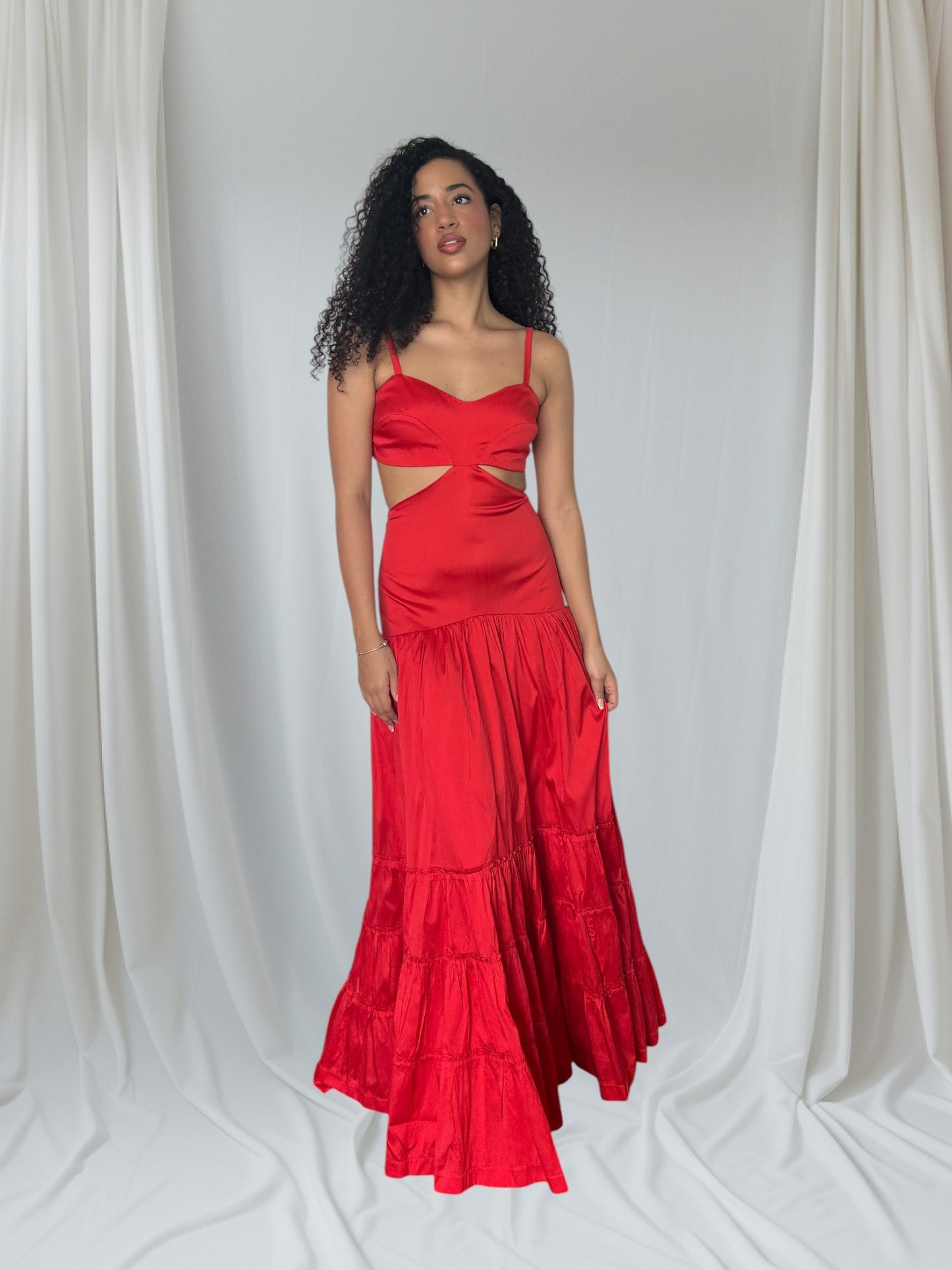 Vestido maxi rojo