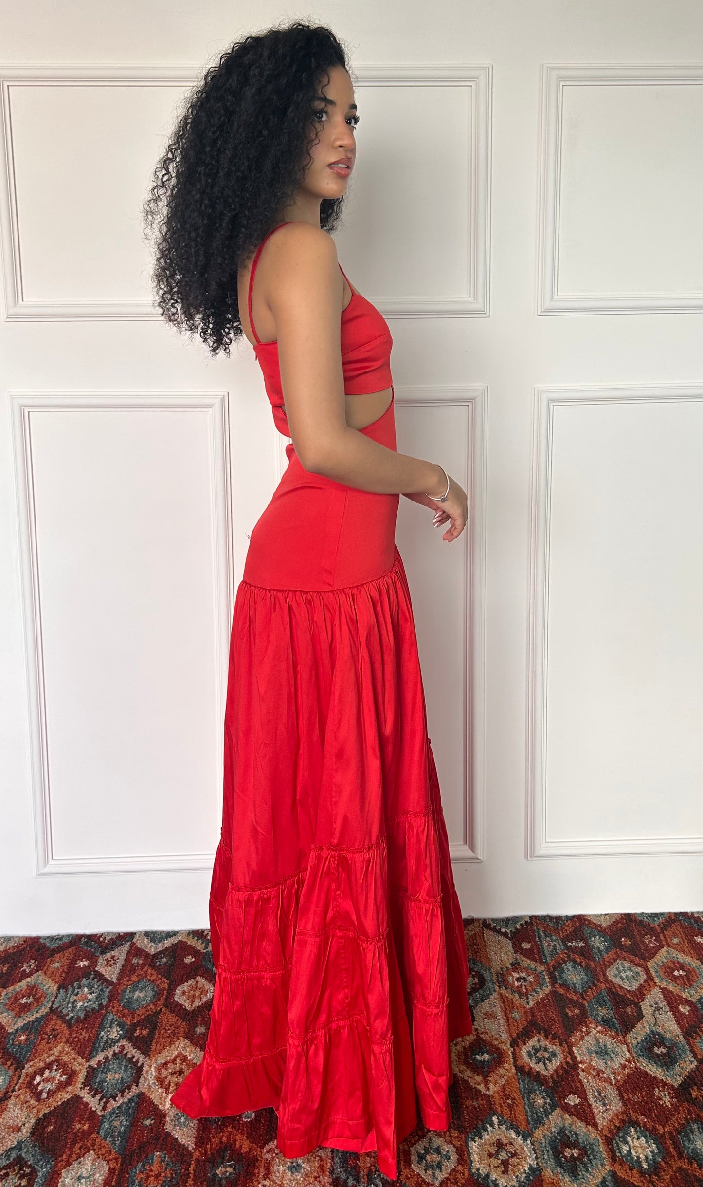 Vestido maxi rojo