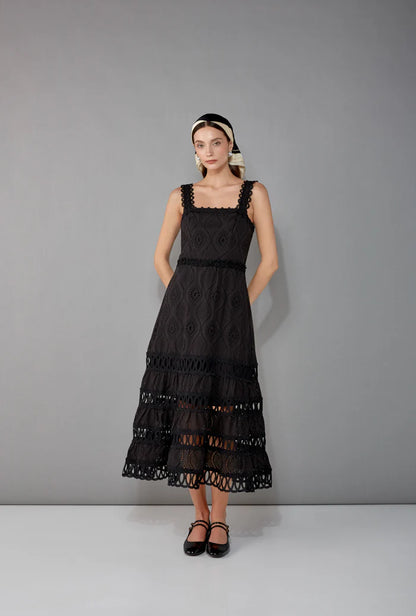 Liana midi dress black