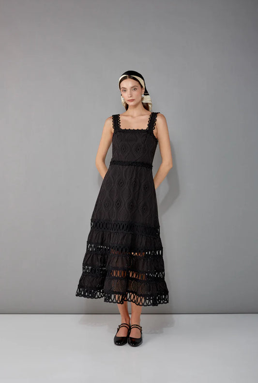 Liana midi dress black