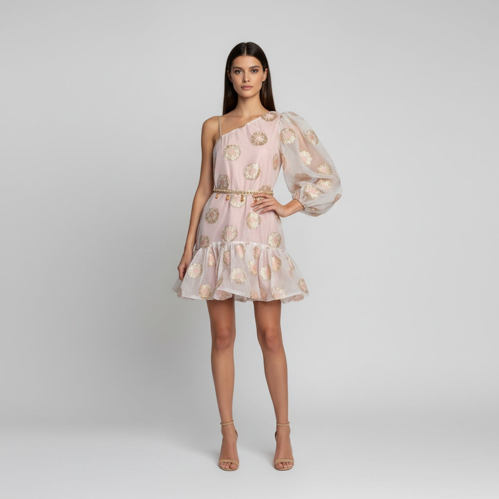 Vestido mini de una manga