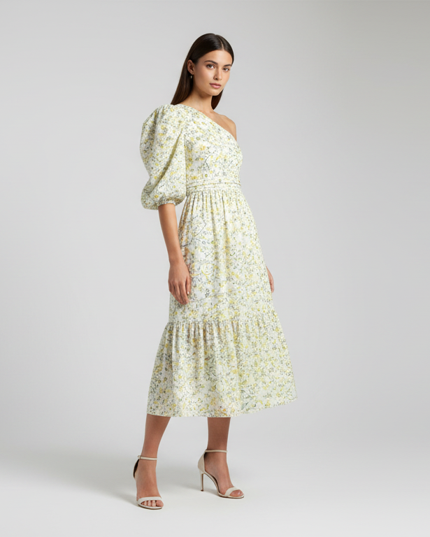 Vestido midi jardines