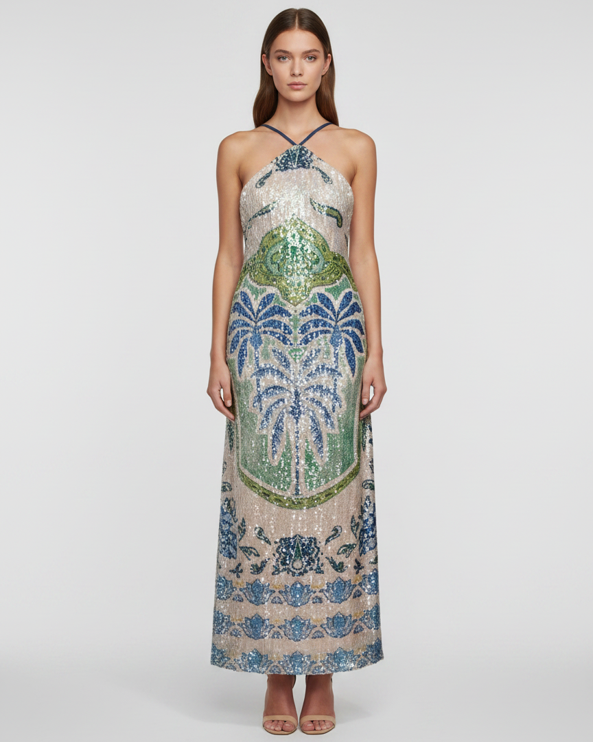 Maxi dress palmeras