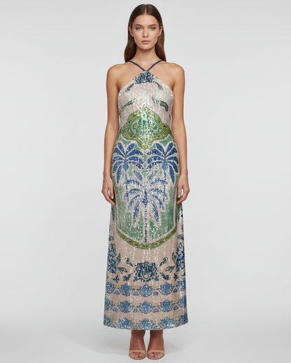 Maxi dress palmeras