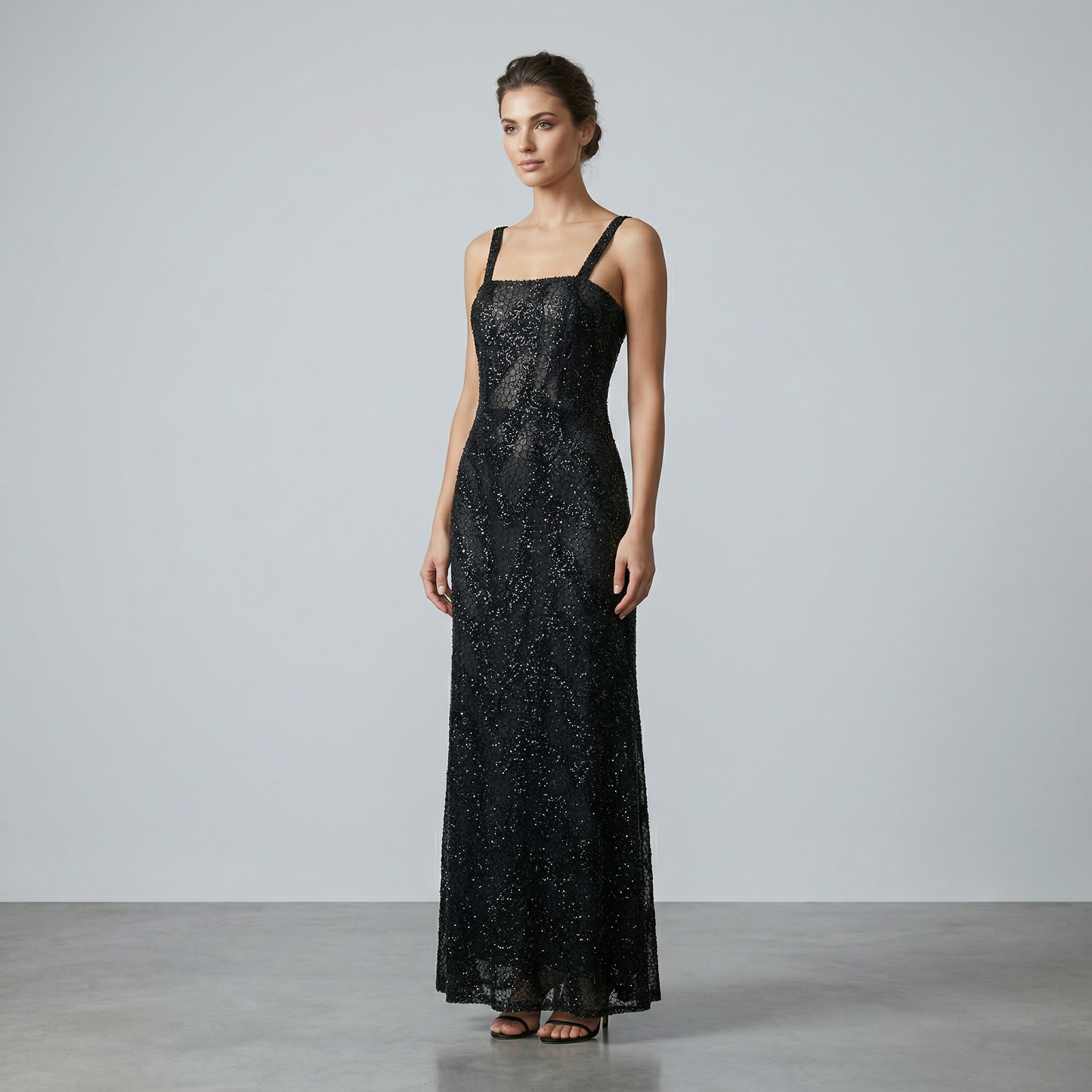 VESTIDO DE FIESTA CON PEDRERIA