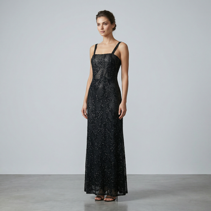 VESTIDO DE FIESTA CON PEDRERIA