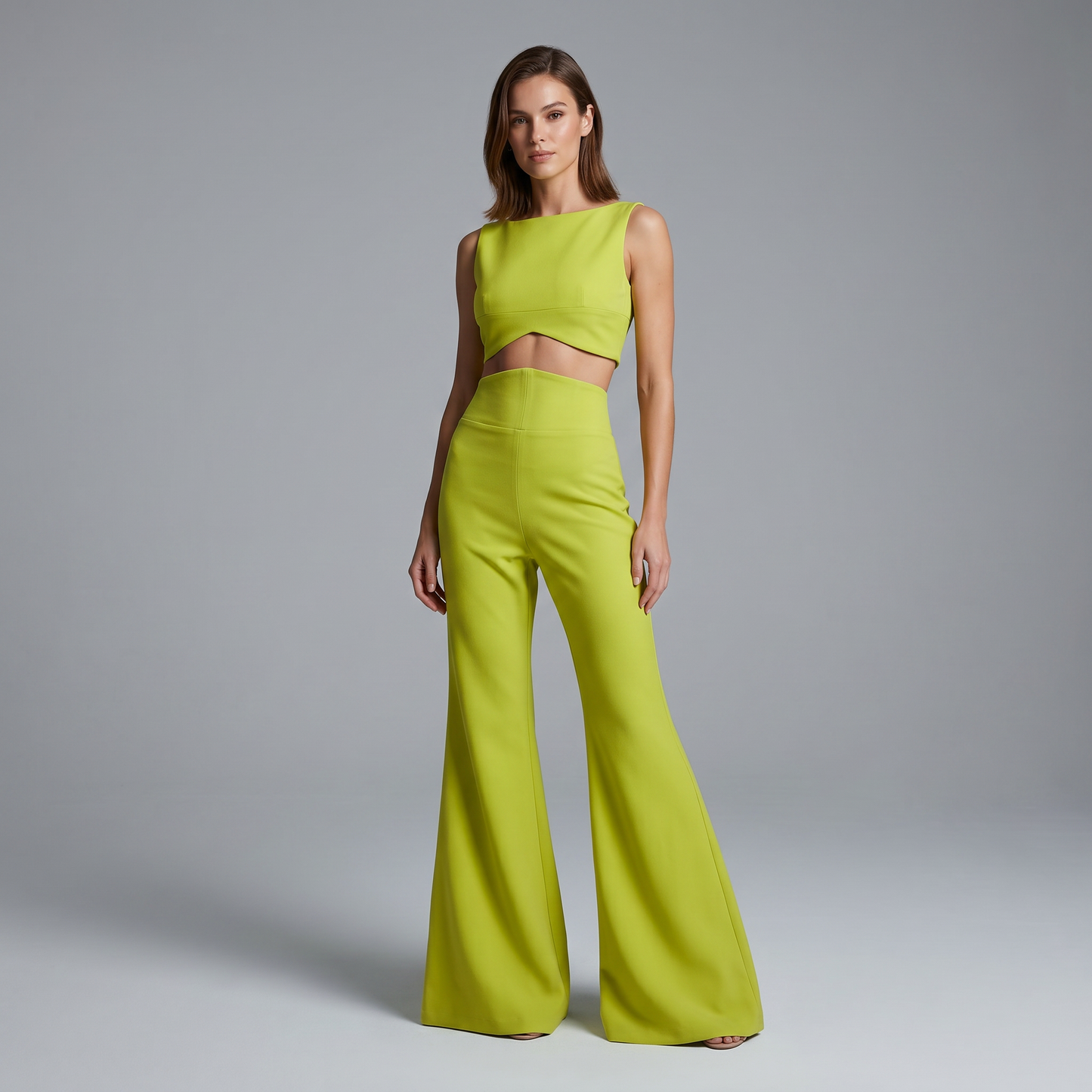 Set top y pantalòn verde lima