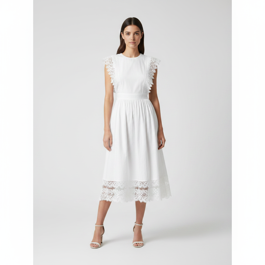 Vestido blanco midi