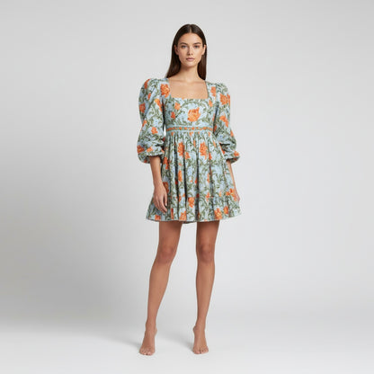 avena peonia atardecer mini dress